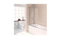 Aqualux AQUA4 Folding Four Panel Shower Screen 1400 x 840mm Silver - Ex Display