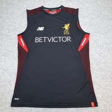 Liverpool Shirt Large Black Training Vest 2021 2022 New Balance Warm Up Sleevles