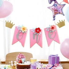  High Chair Decoration Flower Party Decorations Birthday for Girls