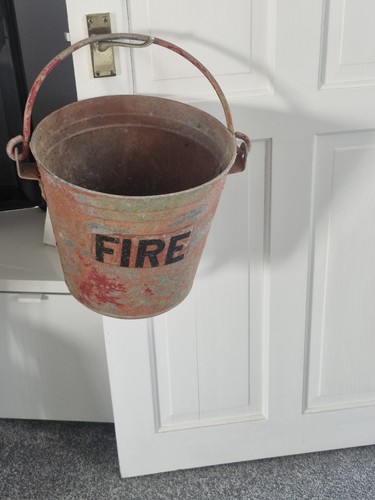 Antique red galvanised fire - galvanised,