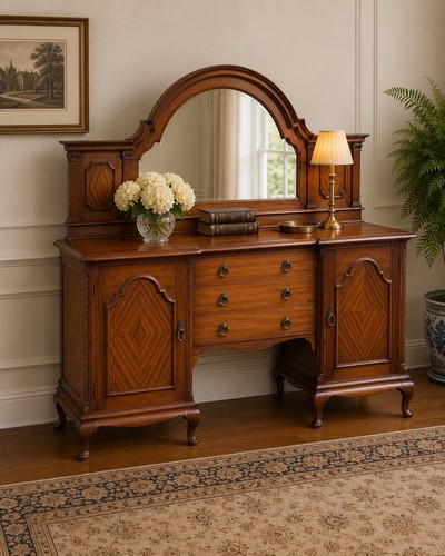 Large antique solid mahogany - solid,