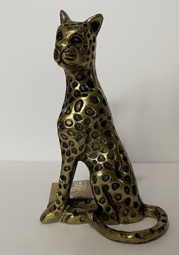 Sitting cheetah brass home - sitting,