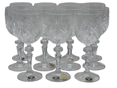 Set cut glass wine - of, 11