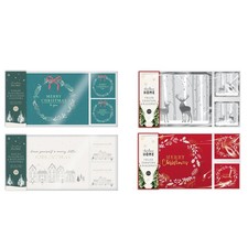 4Pc Foiled Placemats & Coasters Set Christmas Festive Dining Table Mats Non Slip