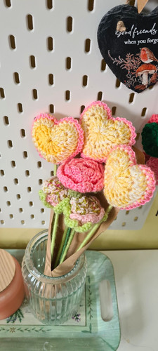 Handmade crochet mini - crochet, rose