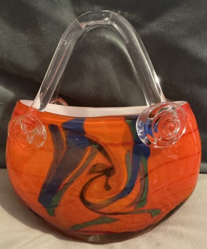 Hand blown art - art, orange