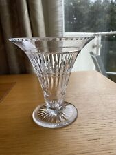 Elegant Vintage Cut Glass Flared Vase 16.5cm H