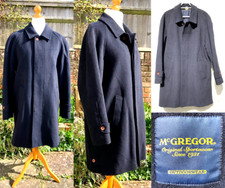 McGregor Overcoat, NAVY BLUE Italian Wool & Cashmere (Size 50 | UK 40”) VGC