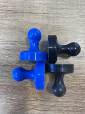Neodymium Skittle Magnets - 4 Pack (2 Blue, 2 Black)