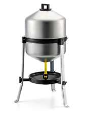 POULTRY TRAP DRINKER 30L Galvanised Gravity 30 Litres Chicken Hens Tripod Stand