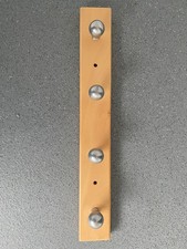 IKEA Flang 4 Hook Coat Hooks Door Mounted Birch & Silver 32cm