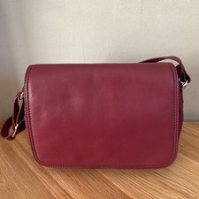 TULA (by Radley) Burgundy Leather Across Body Shoulder Bag VGC 