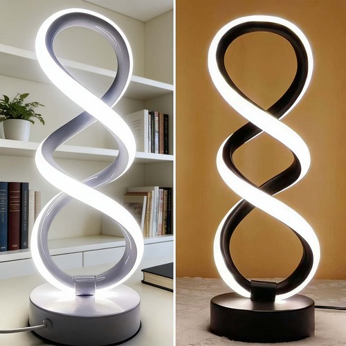 Usb led spiral bedside table - led,