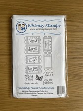 Whimsy Friendship Ticket Sentiments Re-positional Backing