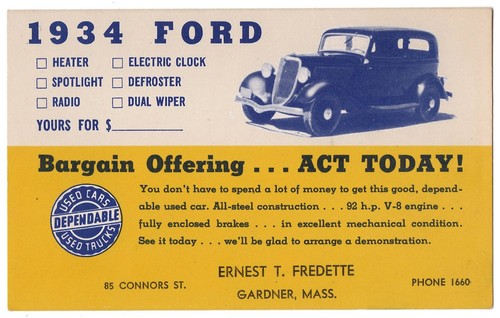 1934 ford auto dealership - 1934,