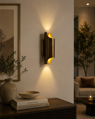 Modern brass wall - wall, up