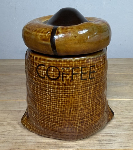 Japanese ceramic coffee jar - jar, &