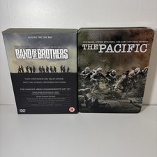 Band of Brothers Commemorative gift set and The Pacific Box Tin Set Region 2 DVD