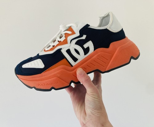 Orange navy white - navy, &