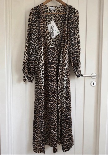 Ganni leopard print silk - ganni,