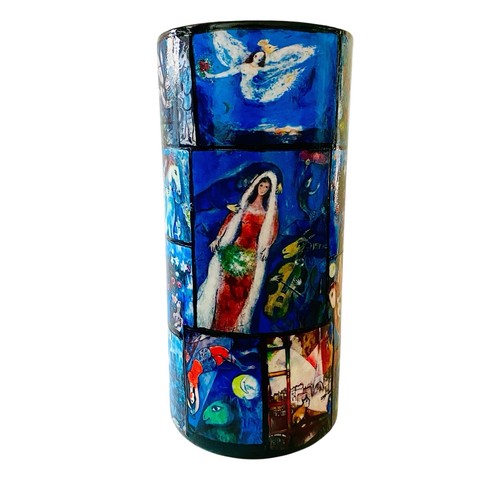 Blue art vase with - vase, of