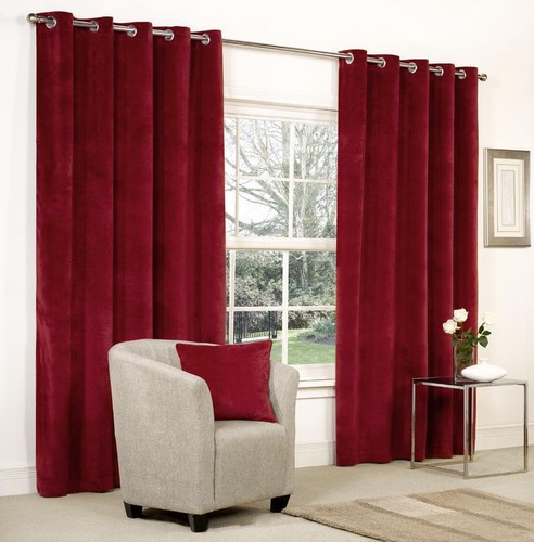 Velvet ringtop lined window - ringtop,