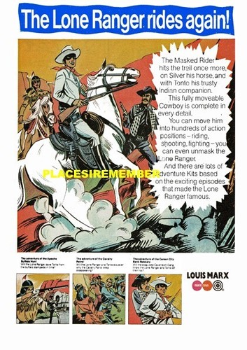 Marx toys lone ranger silver - lone, ranger/silver