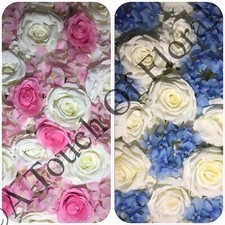 Pink/White Or Blue/White Flower Wall 2.3mx2.3m Perfect For Baby Shower HIRE ONLY