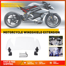 Clip On Motorcycle Windshield Extension Spoiler Windscreen Screen Deflector UK