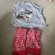 Women’s Pyjamas Size 12-14 Christmas George Asda Short Sleeve Long Leg Cuffed
