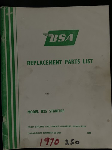 Bsa b25 starfire 1970 original - bsa,