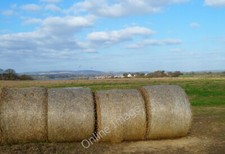 Photo 6x4 Field with bales at New Barn Dell Quay Buildings at Dell Quay h c2012