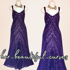 CHANGES BY TOGETHER SEQUINNED BEADED 20s Gatsby Style EVENING  DRESS SIZE 20