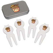 'Cute Noodle Pot' Golf Divot Tool / Repair Fork Gift Set (GO00069699)