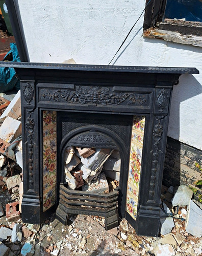 Victorian cast iron - iron, fireplace