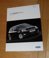 Ford Fiesta Black Special Edition Brochure 2003
