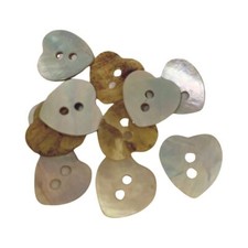 Heart buttons Mother of Pearl
