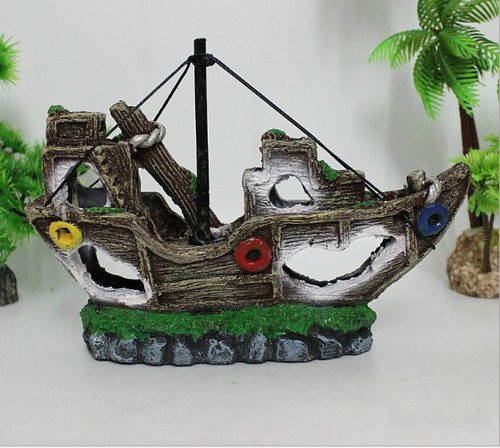 Pirate ship aquarium - pirate,