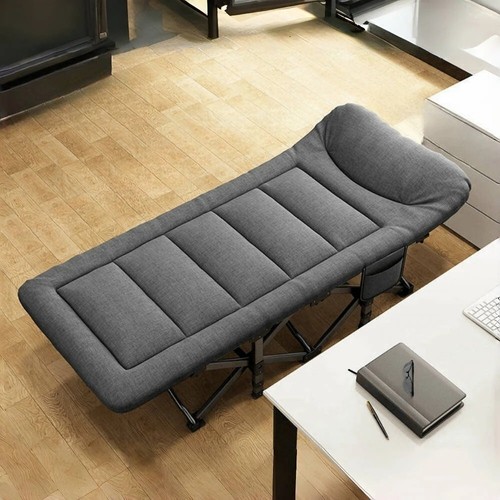 Portable folding bed with - folding,