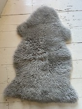100% Sheepskin Rug Light Grey