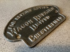 Original Railway Wagon Plate ~ FOR REPAIRS ADVISE…WAGON REPAIRS LTD…CHESTERFIELD