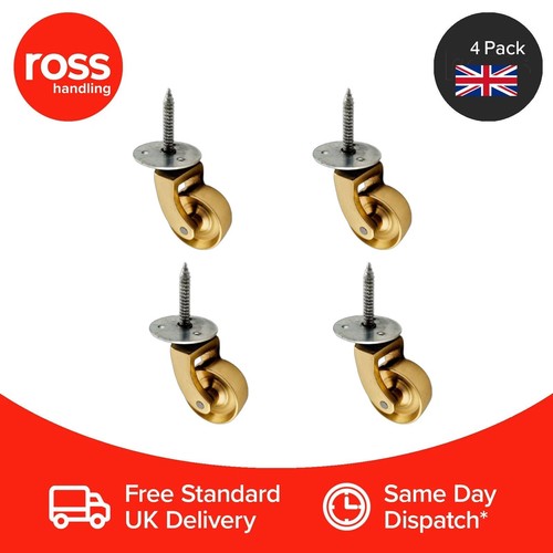 25mm antique brass castors - antique, –