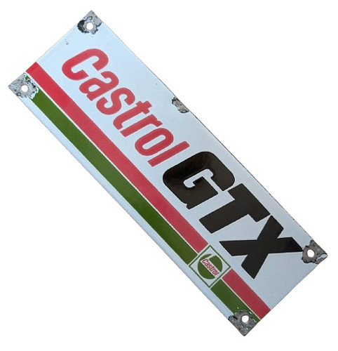 Castrol gtx enamel sign motor - castrol,