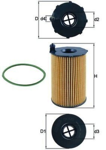 Mahle oil filter for - , audi