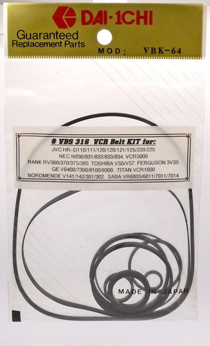 Vcr belt kit - vcr, for