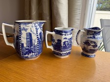 Choice of Decorative English Blue & White  Ringtons Jugs Priced Individually