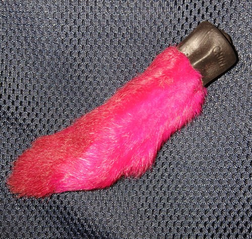 Lucky rabbit foot keyring - lucky,