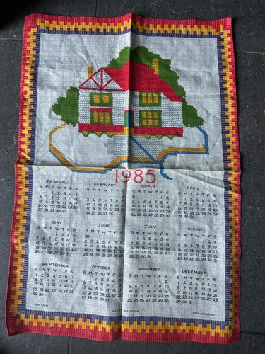 Irish cabin tea towel 1985 - towel,