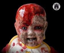 Creepy Horror Doll  Gothic Decor | OOAK Goth Halloween prop Spooky Doll