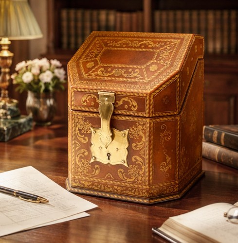 Antique gilt leather - antique,